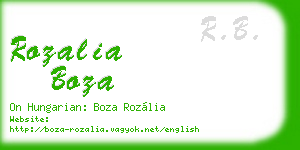 rozalia boza business card
